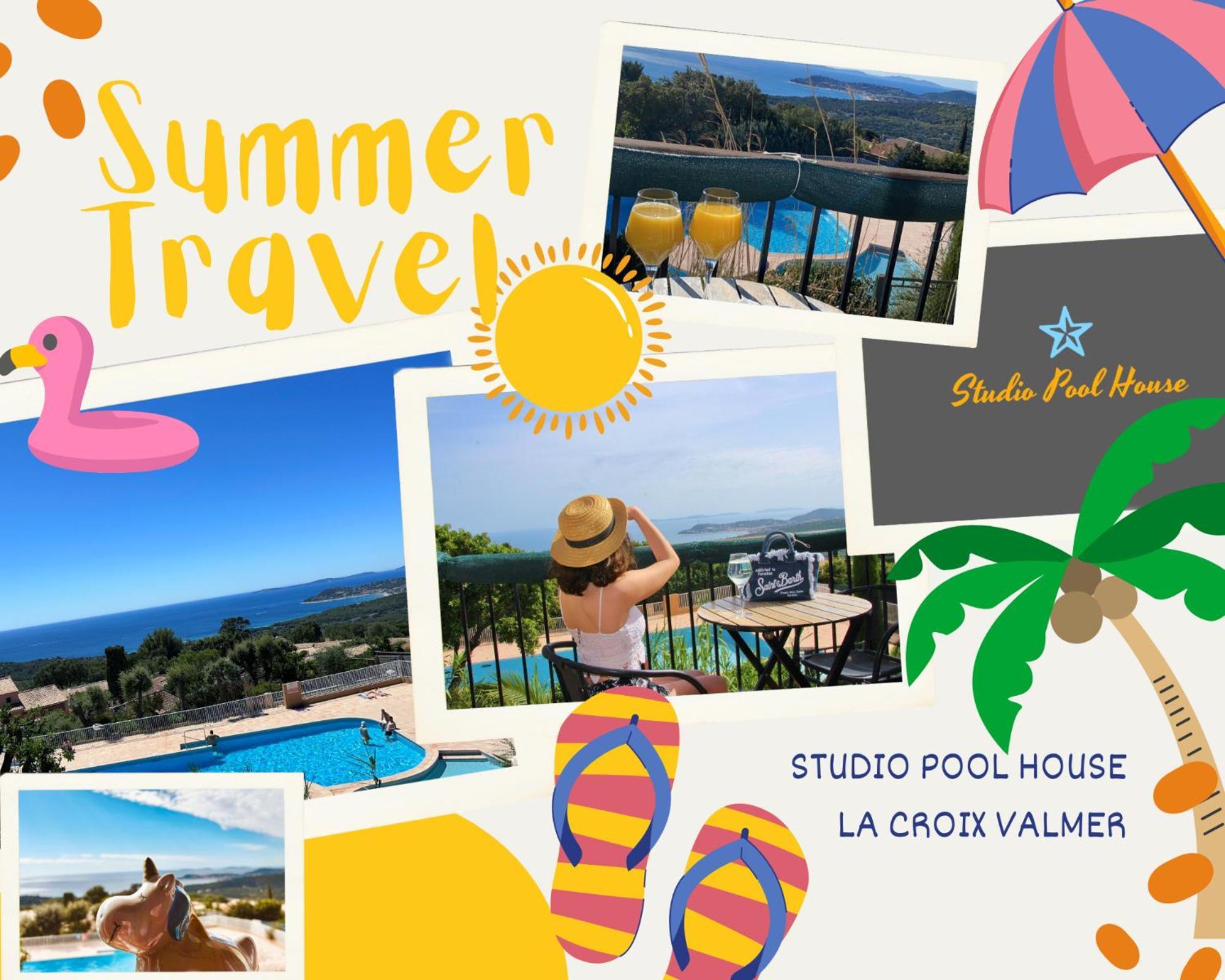 Studio Pool House Vue Mer Panoramique Amazing Sea View Wifi Linge Linen Inclut Aircondition La Croix-Valmer Eksteriør bilde