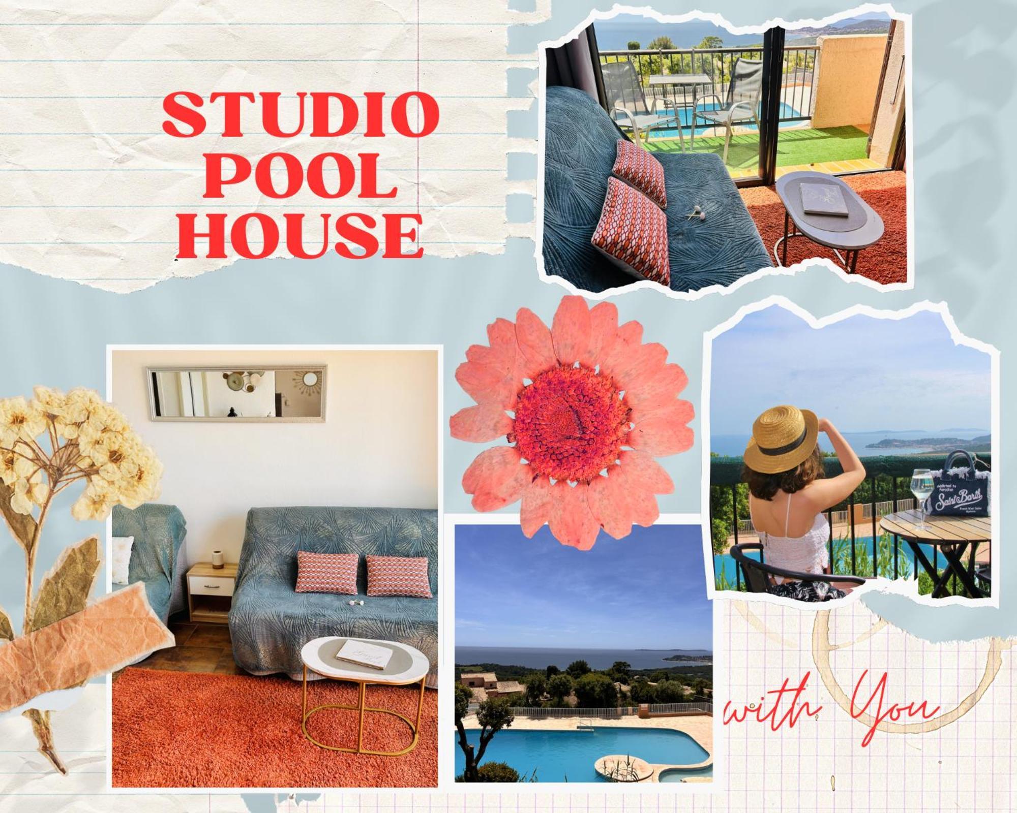 Studio Pool House Vue Mer Panoramique Amazing Sea View Wifi Linge Linen Inclut Aircondition La Croix-Valmer Eksteriør bilde