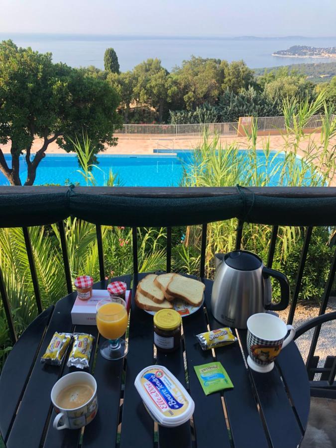 Studio Pool House Vue Mer Panoramique Amazing Sea View Wifi Linge Linen Inclut Aircondition La Croix-Valmer Eksteriør bilde